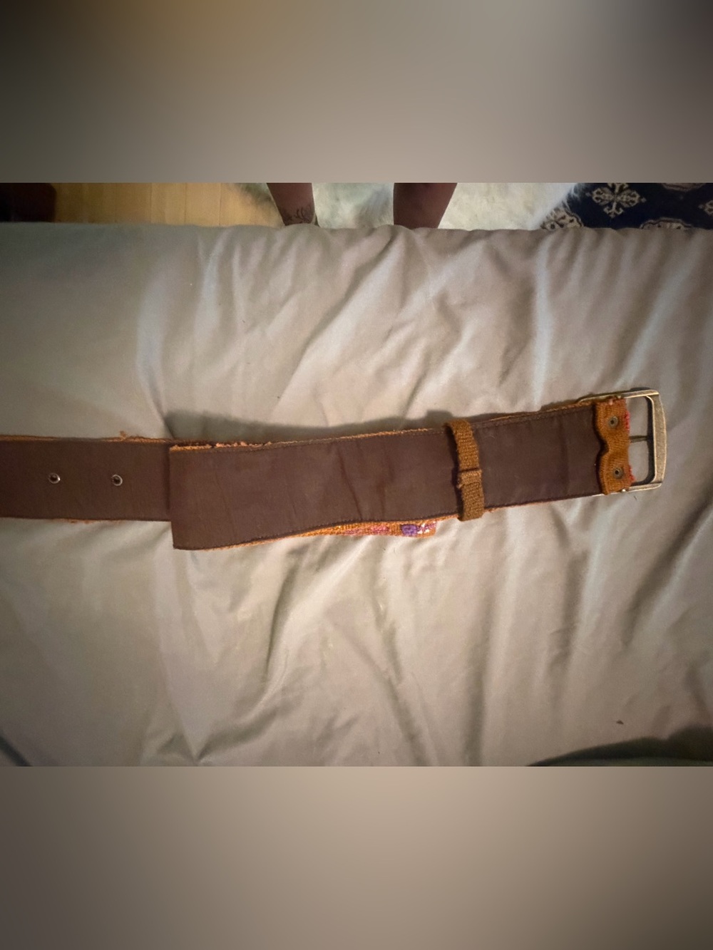 Vintage 70s Embroidered Floral Belt - Multicolor - Picture 6 of 7